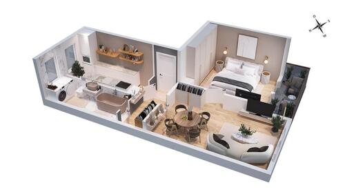 Foto - Elterlein: Ruhige und gemütliche 2-Zi-EG-Neubauwohnung Balkon, Fensterbad & EBK