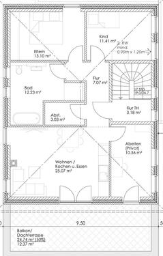 Foto - 4 Zimmer Terrassenwohnung zur Miete in Hodenhagen