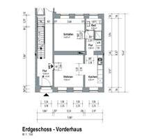 Krefeld-Denkmal-Wohnung 2 Zi-Kü-Flur-Duschbad