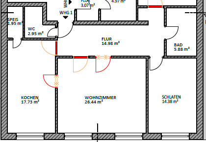 Foto - 3 Zimmer Etagenwohnung zur Miete in Bruck in der Oberpfalz