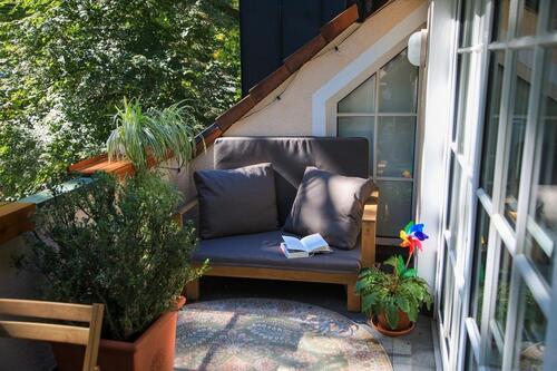 Foto - Möblierte 3-Zi. 113 m² – Süd-Loggia+Garten+Carport - 12 Monate