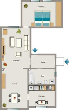 Foto - 2.5 Zimmer Erdgeschoßwohnung zur Miete in Lünen