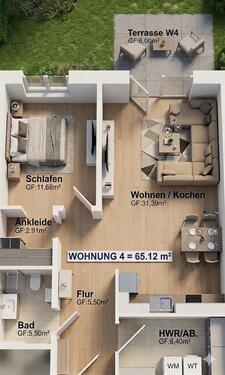 Foto - 2 Zimmer Erdgeschoßwohnung in Barßel