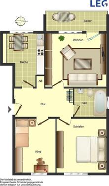 Foto - 3 Zimmer Etagenwohnung zur Miete in Osnabrück