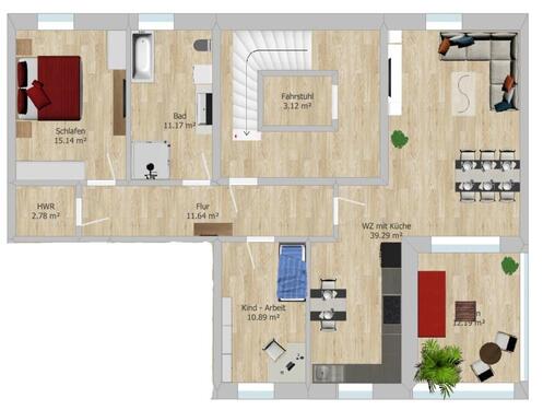 Foto - 3 Zimmer Etagenwohnung zur Miete in Bad Liebenwerda