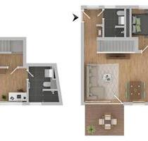 Supermoderne 3-Zimmerwohnung auf 2 Etagen (EG und UG) - Frankfurt am Main Ginnheim