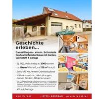 Großes Wohnhaus in Gauselfingen mit Garage, Garten und Werkstatt - Burladingen