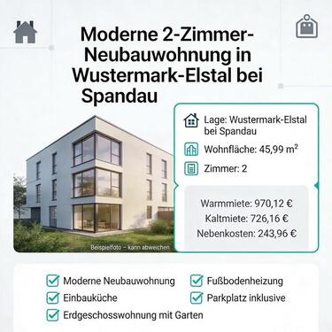 Foto - 2 Zimmer Erdgeschoßwohnung zur Miete in Nauen