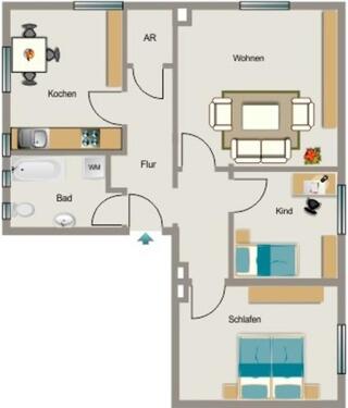 Foto - 3.5 Zimmer Etagenwohnung zur Miete in Dinslaken