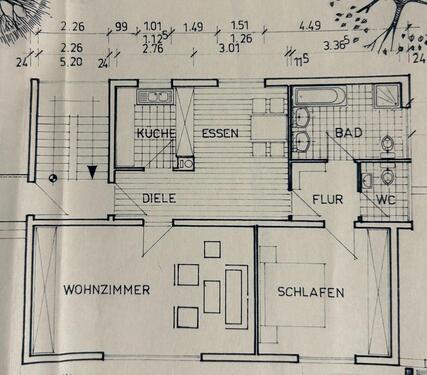 Foto - gepflegte 2,5ZKB-Wohnung in 2Familienhaus, 80 qm