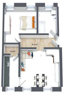 Foto - 2 Zimmer Etagenwohnung zur Miete in Meuselwitz