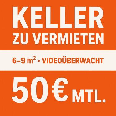 Foto - Kellerraum zu vermieten – 6 bis 9 m² – Videoüberwacht