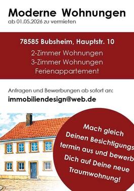 Foto - NEUE Wohnungen zu vermieten - 78585 Bubsheim - 2 und 3 Zimmer