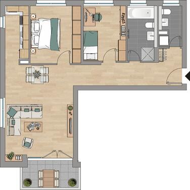 Foto - 3 Zimmer Etagenwohnung zur Miete in Mainz