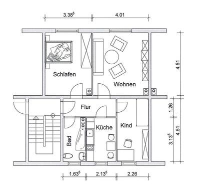 Foto - 2.5 Zimmer Etagenwohnung in Borna