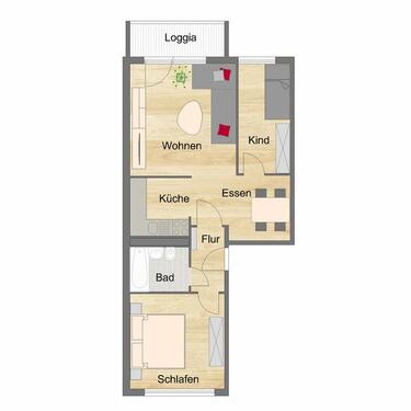 Foto - 3 Zimmer Etagenwohnung zur Miete in Zwickau