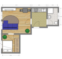Möblierte 2-Zimmer-Wohnung im 1. OG in Burg