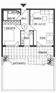 Foto - 2 Zimmer Wohnung mit Terrasse und Garten in Aalen - Unterrombach