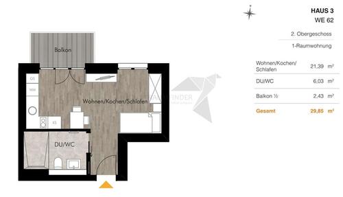 Foto - 1 Zimmer Etagenwohnung zur Miete in Chemnitz