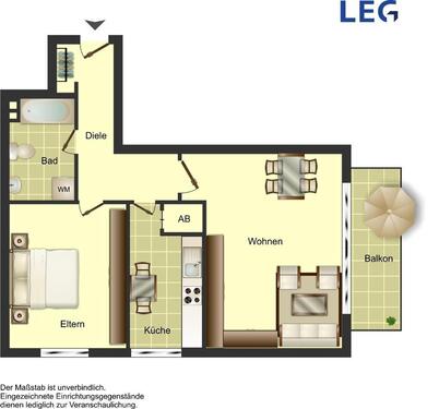 Foto - 2.5 Zimmer Etagenwohnung zur Miete in Voerde (Niederrhein)