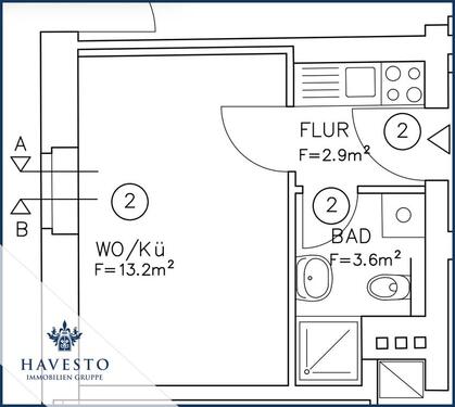 Foto - 1 Zimmer Etagenwohnung in Magdeburg