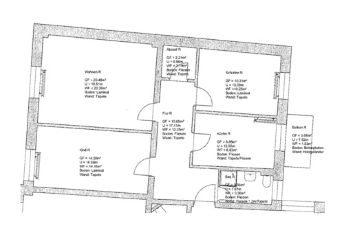 Foto - Schöne 3 Raum mit Balkon und Stellplatz in Meißen zu vermieten