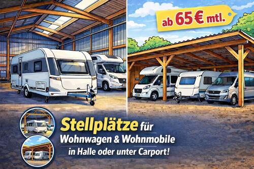 Foto - Stellplätze für Wohnwagen & Wohnmobil – überdacht ab 65€