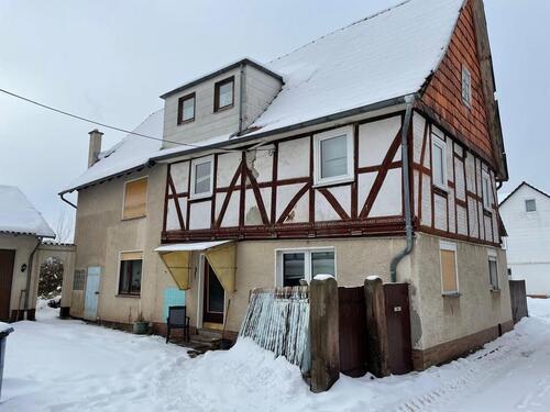 Foto - Wohnhaus mit Doppelgarage und Garten