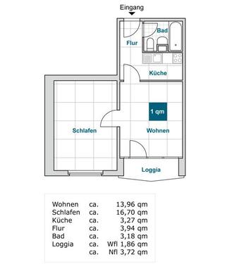 Foto - 2 Zimmer Etagenwohnung zur Miete in Dresden