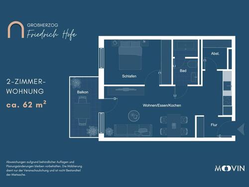 Foto - 1 NKM frei: Stilvolle 2-Zimmer-Neubauwohnung mit Einbauküche & Balkon