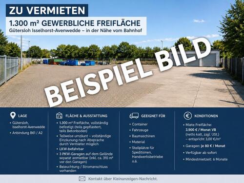 Foto - 1300m2 Lagerplatz, Freifläche in Gütersloh