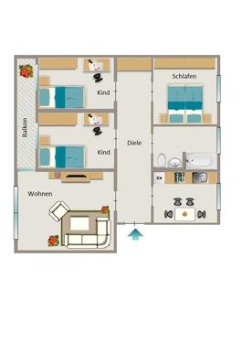 Foto - 4.5 Zimmer Etagenwohnung zur Miete in Herten