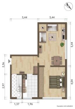 Foto - 2 Zimmer Etagenwohnung zur Miete in Hoyerswerda