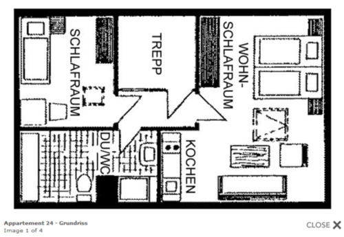 Foto - 2 Zimmer Wohnung im Dachgeschoß mit Klimagerät für eine Person