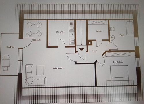 Foto - 2.5 Zimmer Dachgeschoßwohnung zur Miete in Magstadt