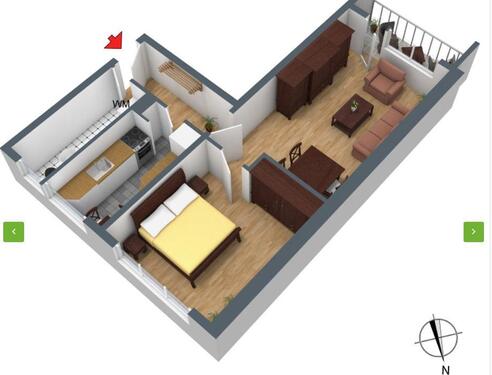 Foto - 2 Zimmer-Wohnung ab 01.07.2026 mit Übernahme einer Einbauküche