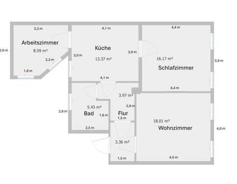 Foto - 3 Zimmer Etagenwohnung zur Miete in Delitzsch