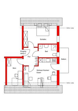 Foto - Neubau-Wohnung in Weiden - DG - 1.040,00&nbsp;EUR Kaltmiete, ca.&nbsp; 60,00&nbsp;m&sup2;