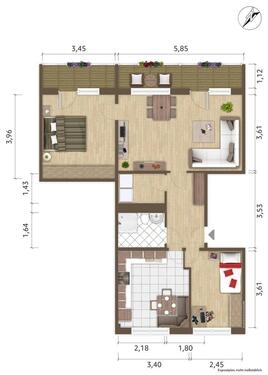 Foto - 3 Zimmer Etagenwohnung zur Miete in Hoyerswerda