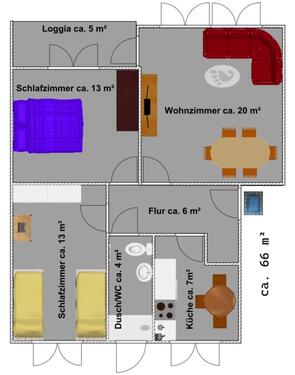 Foto - 3-Zimmer Wohnung mit Balkon im 1. OG in Bremerhaven-Leherheide