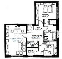 OG Wohnung 74qm 3 zimmer K B - 592,00&nbsp;EUR Kaltmiete, ca.&nbsp; 74,00&nbsp;m&sup2; in Melle (PLZ: 49326) Gesmold