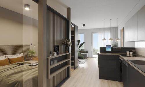 Foto - **NEUBAU** Exclusives 1,5 Zimmer Apartment mit Einbauküche und Balkon zum Hofgarten
