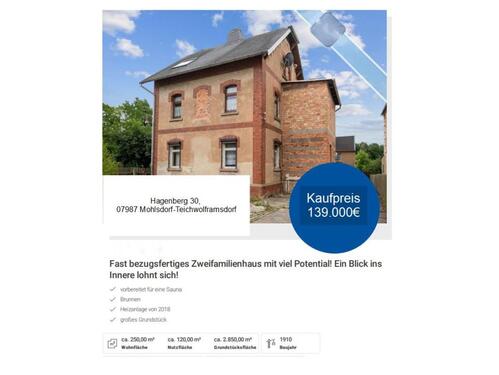 Foto - Teilweise bezugsfertiges Haus mit viel Potenzial!