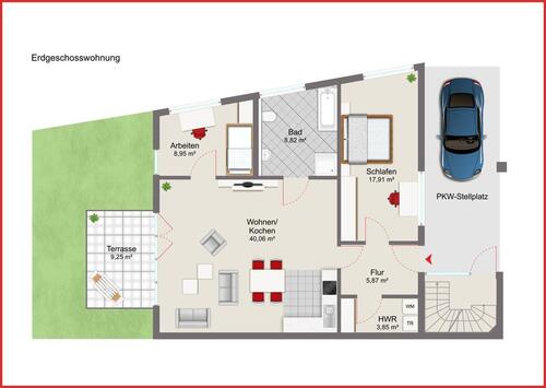 Foto - Barrierefreie 3-Raum-Wohnung - 890,00&nbsp;EUR Kaltmiete, ca.&nbsp; 89,34&nbsp;m&sup2;