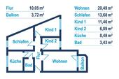 Foto - Familienfreundliche 4-Raum-Wohnung mit sonnigem Balkon