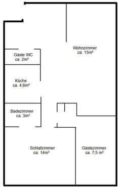 Foto - Mietwohnung 60m² mit schöner Aufteilung