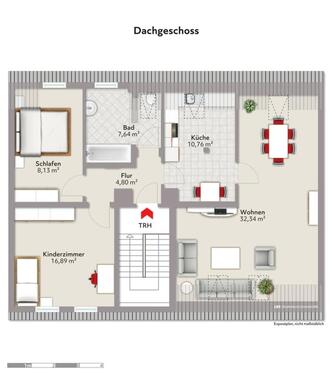 Foto - Schöne & helle 3-Zimmer-DG-Wohnung in zentraler Lage – ab 01.10.