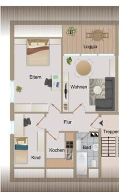 Foto - 3 Zimmer KÜ BAD, Dachterrasse, Keller, Stellplatz