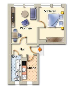 Foto - 2 Zimmer Etagenwohnung zur Miete in Freiberg