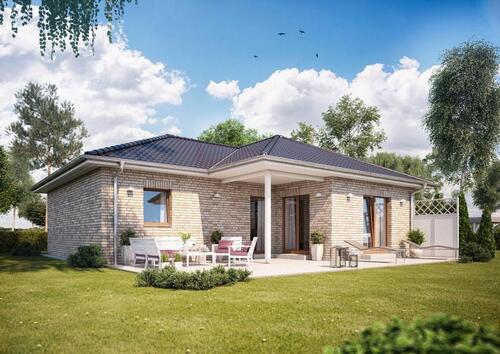 Foto - Winkelbungalow CU540 massiv schlüsselfertig Festpreisgarantie PV opt.